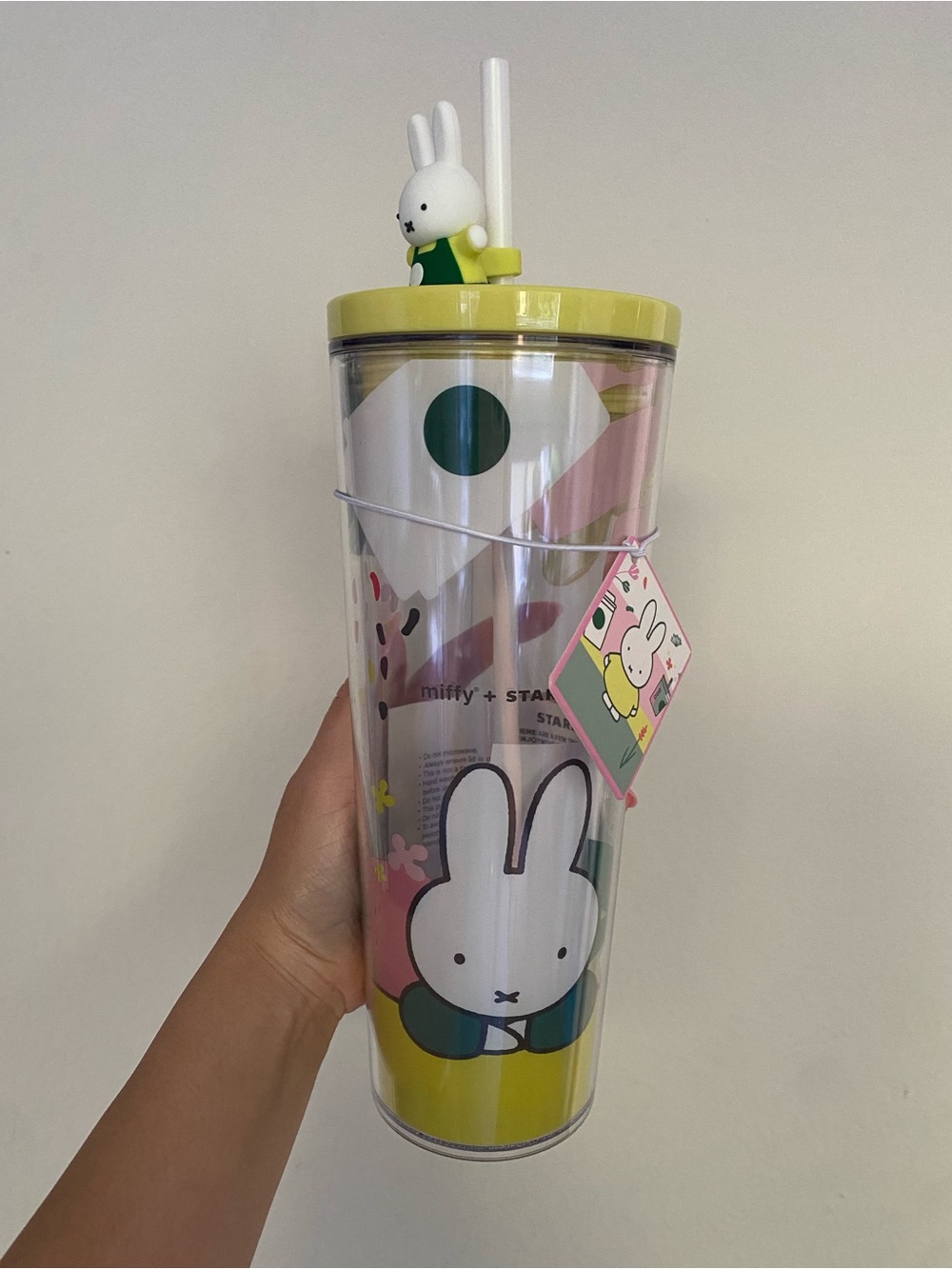 Miffy x Starbucks Water Cup with straw